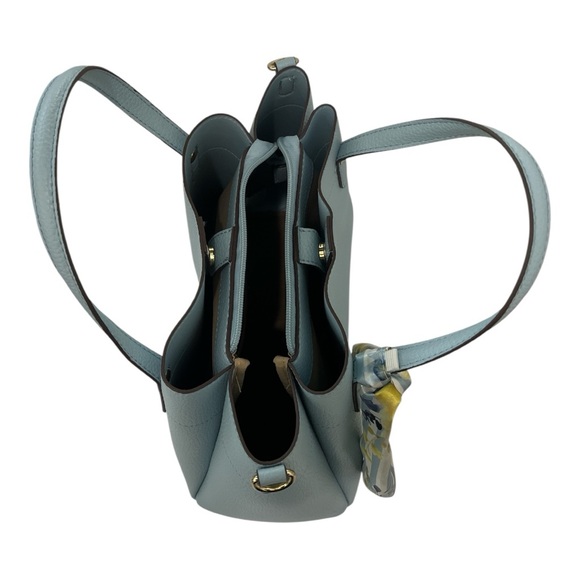 Nanette Lepore Blue Tote Bag with Gold Hardware - Picture 4 of 5